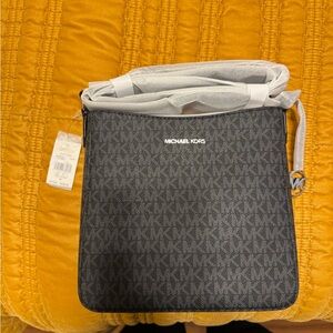 Michael Kors Gray Monogram Messenger Bag